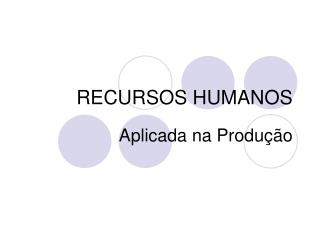 RECURSOS HUMANOS