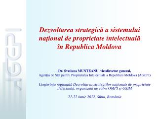 Dr. Svetlana MUNTEANU, vicedirector general,