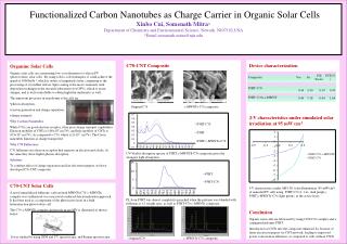 Organinc Solar Cells