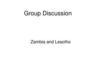 Group Discussion