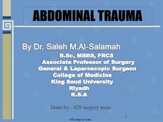 PPT - ABDOMINAL TRAUMA PowerPoint Presentation, Free Download - ID:4535148