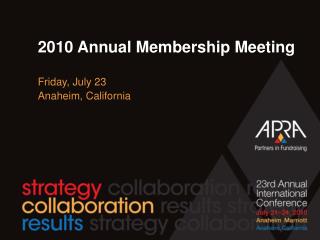 2010 Annual Membership Meeting