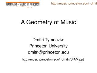 A Geometry of Music