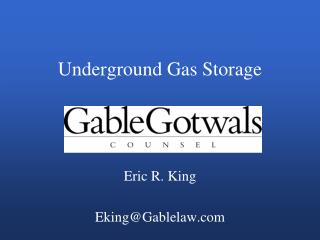 Underground Gas Storage