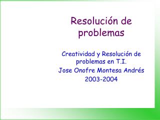 Resolución de problemas