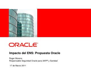 Impacto del ENS: Propuesta Oracle