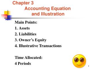 Chapter 3 Accounting Equation and Illustration