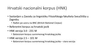 Hrvatski nacionalni korpus (HNK)