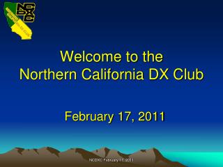 Welcome to the Northern California DX Club