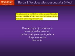 U ovom poglavlju proučava se intertemporalna razmena: