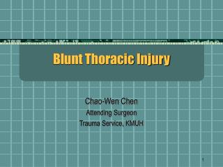 Blunt Thoracic Injury