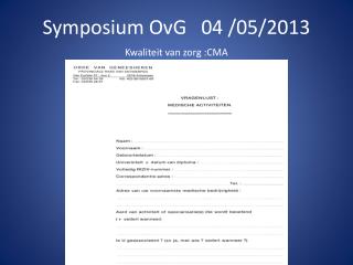 Symposium OvG 04 /05/2013