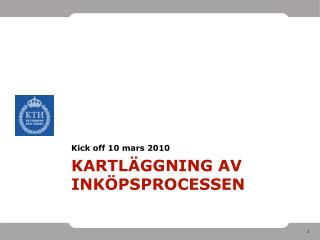 Kartläggning av inköpsprocessen