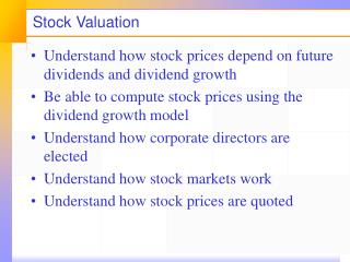 Stock Valuation