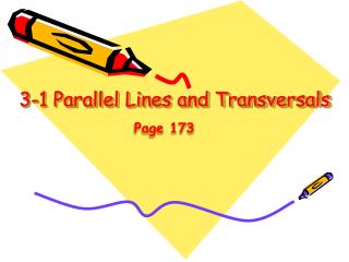 3-1 Parallel Lines and Transversals