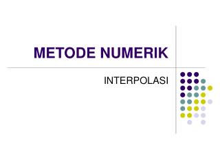 METODE NUMERIK