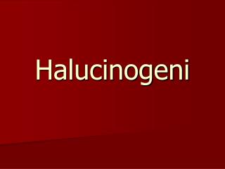 Halucinogeni