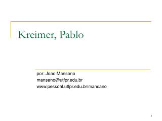 Kreimer, Pablo