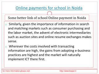 The best hub of online payment for school in Noida