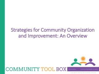 Strategies for Community Organization and Improvement: An Overview