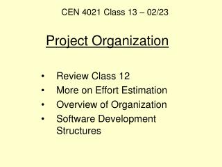 Project Organization