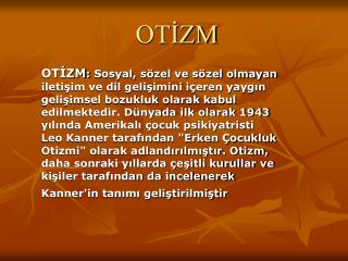 OTİZM