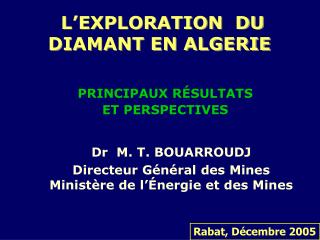 L’EXPLORATION DU DIAMANT EN ALGERIE 