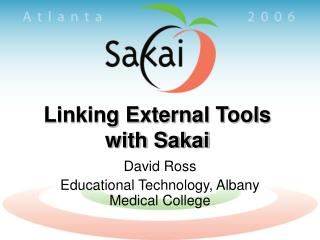 Linking External Tools with Sakai