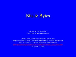 Bits &amp; Bytes