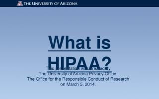 What is HIPAA?