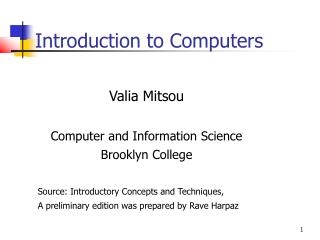 Introduction to Computers