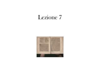 Lezione 7