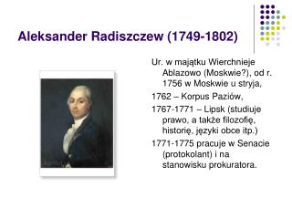 Aleksander Radiszczew (1749-1802)