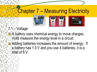 Chapter 7 – Measuring Electricity