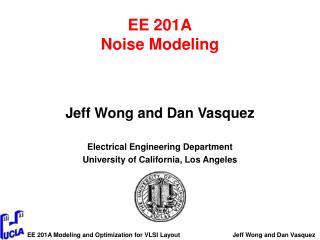 EE 201A Noise Modeling