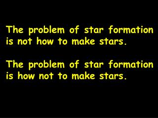 The problem of star formation is not how to make stars.