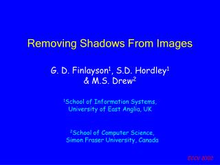 Removing Shadows From Images