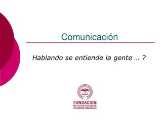 Comunicación