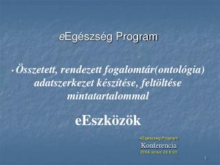 e Egészség Program