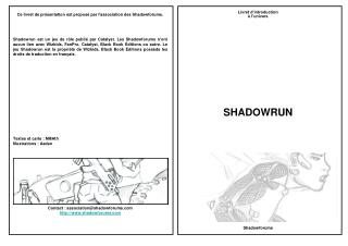 Ce livret de présentation est proposé par l'association des Shadowforums.