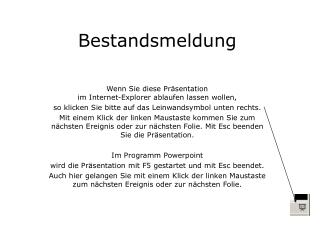 Bestandsmeldung