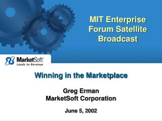 MIT Enterprise Forum Satellite Broadcast