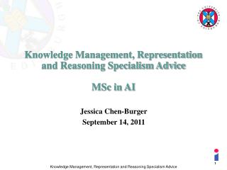 Knowledge Management, Representation and Reasoning Specialism Advice MSc in AI