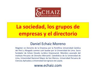 La sociedad, los grupos de empresas y el directorio