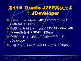 第11章 Oracle J2EE 高级技术与 JDeveloper