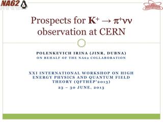 Prospects for K + → p + nn observation at CERN