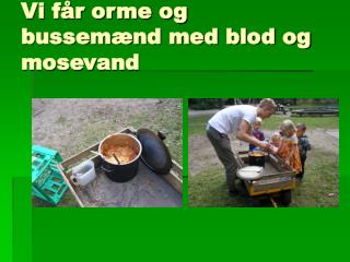 Vi får orme og bussemænd med blod og mosevand