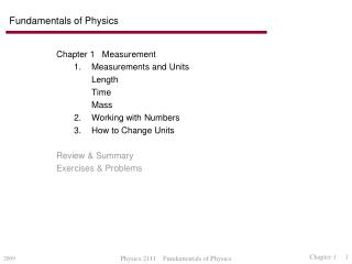 Fundamentals of Physics