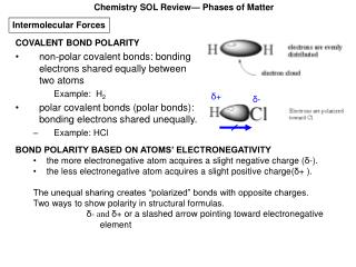 Chemistry SOL Review— Phases of Matter