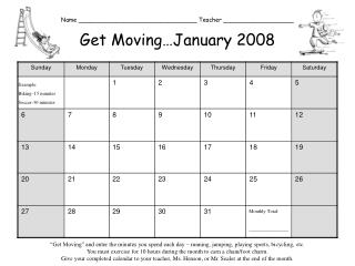 Name ________________________________ Teacher ___________________ Get Moving…January 2008